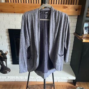 Sonoma Heather Gray Open Front Cardigan